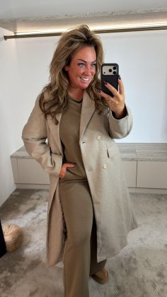 c-9033 coat Taupe