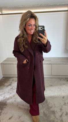 c-9033 coat Bordeauxrood