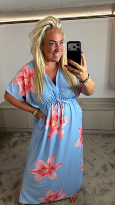 A-3894 DRESS Lichtblauw