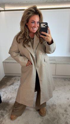 c-9033 coat Taupe