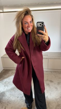 c-6558 coat Bordeauxrood