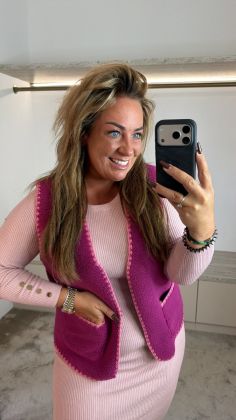 Gilet happy a-9827 Roze