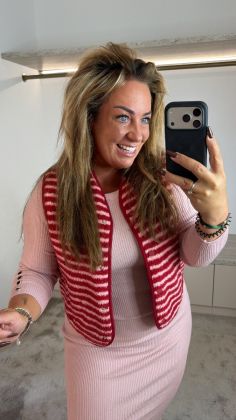 Gilet beertje a-9875 Bordeauxrood