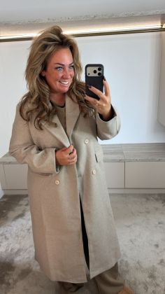 c-9033 coat Taupe