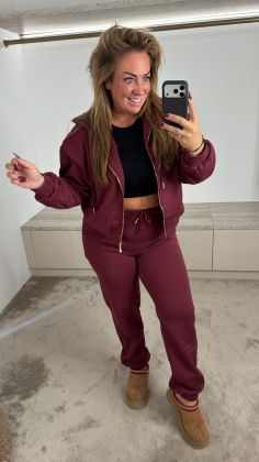 Jogging broek 9888 Bordeauxrood