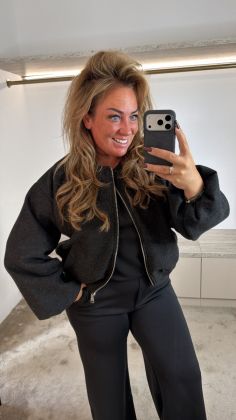 c-9018 jacket Zwart