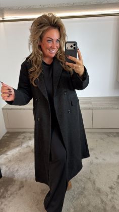 c-9033 coat Zwart