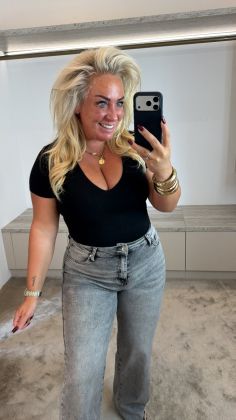 Mommy spijkerbroek grijs dj2599 Grijs