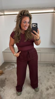 chill pantalon Bordeauxrood