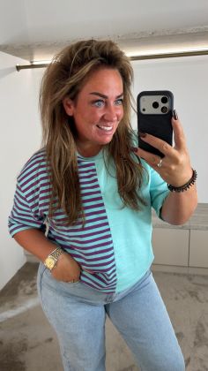 Tshirt a-9182 Blauw