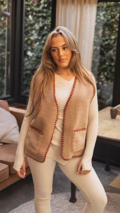 Gilet happy a-9827 Beige
