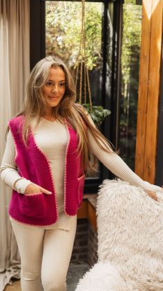 Gilet happy a-9827 Roze