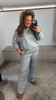 CVV Pants with stripe Grijs