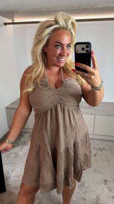 a-8613-dress Taupe