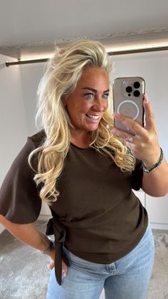 Zomer top a-8374 Bruin