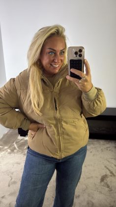 puffer jas t2662 Beige