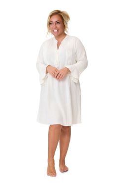 Dress italie 12230036 (LINNEN&VISCOSE) White