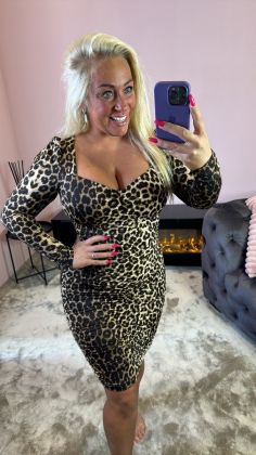 mommy dress 8178 Leopard