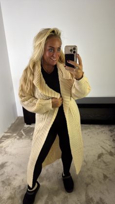 oversized vest av51 Crème