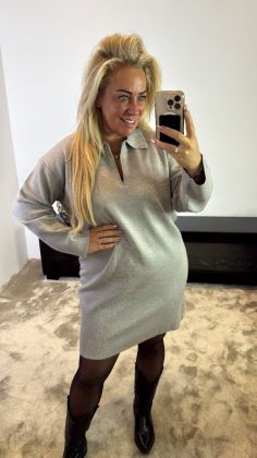 cozy jurk extra zacht a8516 Grijs