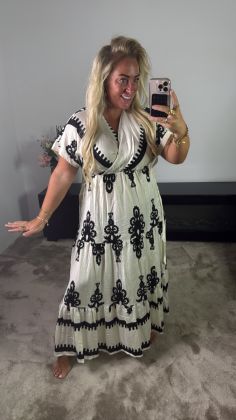 Viscose beach dress a183 Zwart