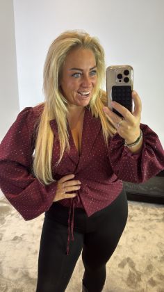 Colbert Chanelle glitter 83146 Bordeauxrood