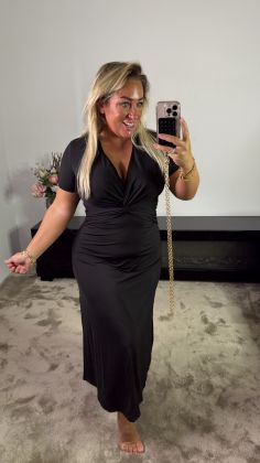 Mommy dress extra stretch Zwart