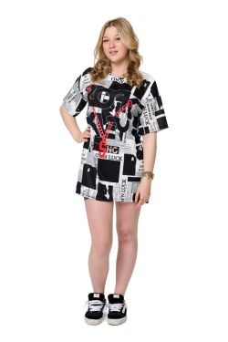 oversized top onesize 33055 Zwart