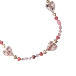 Ibiza Mega ketting hart 111590 Roze