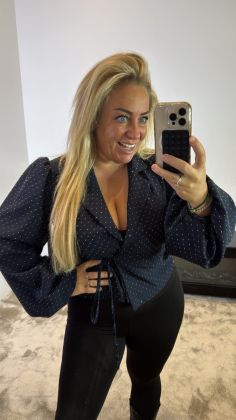 Colbert Chanelle glitter 83146 Marineblauw