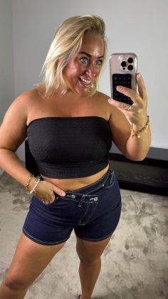 Mommy xtra stretch broekrokje Jeansblauw