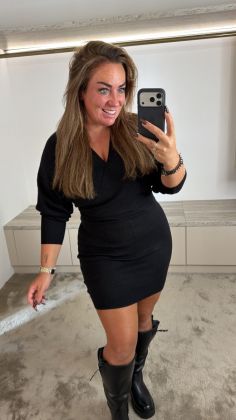 Dress e6218 Zwart