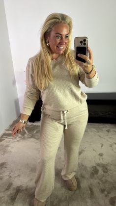 Rebelz extra comfy jogging broek reb-17198 Beige