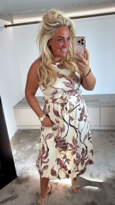 Maffia stretch dress hs10508 Beige