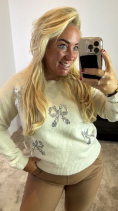 Extra teddy glamour trui