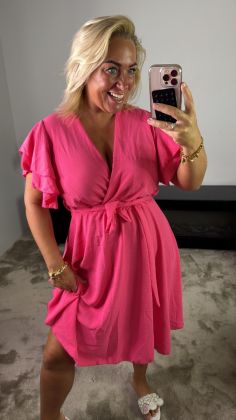 Vlinder dress 24068 Roze