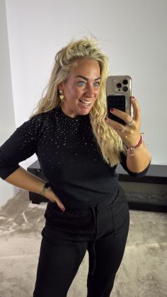 Sparkling top Zwart
