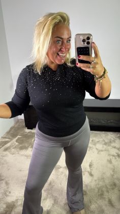 Sparkling top Zwart