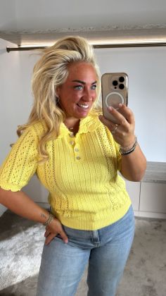 Zomer top a-89381 Geel