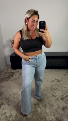 Mommy Jeans wideleg hm6563-6 Blauw
