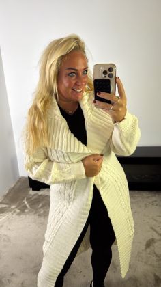 oversized vest av51 Beige