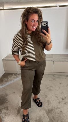 Mommy broek a-9721 Olijfgroen