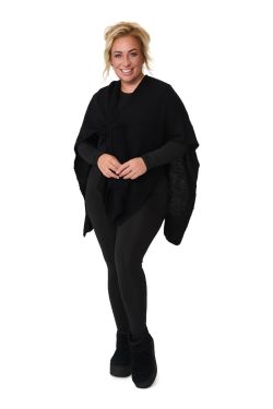 Poncho 7168 one size Zwart