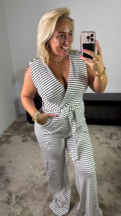 Mommy jumpsuit 8718 KATOEN Wit