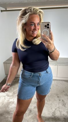 Mommy spijkerbroekje extra stretch Blauw