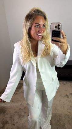 mom blazer Wit