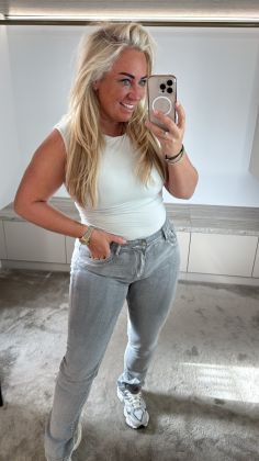 Mommy spijkerbroek extra stretch Grijs