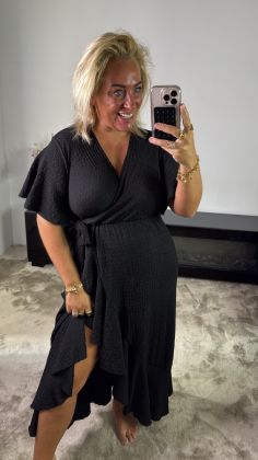 Vlinder dress 24067 Zwart