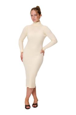 basic dress va-803 one size Beige