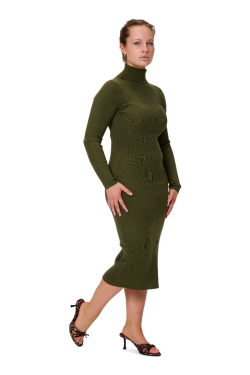 basic dress va-803 one size Olijfgroen